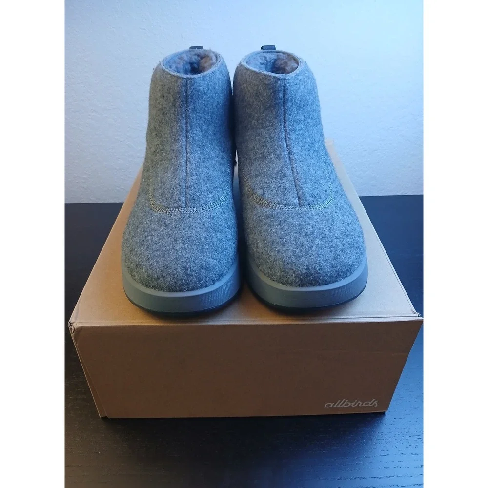 Allbirds Kiwi Boot Mens 10 Medium Grey Pebble Grey Wool Ankle Boots A12156M100